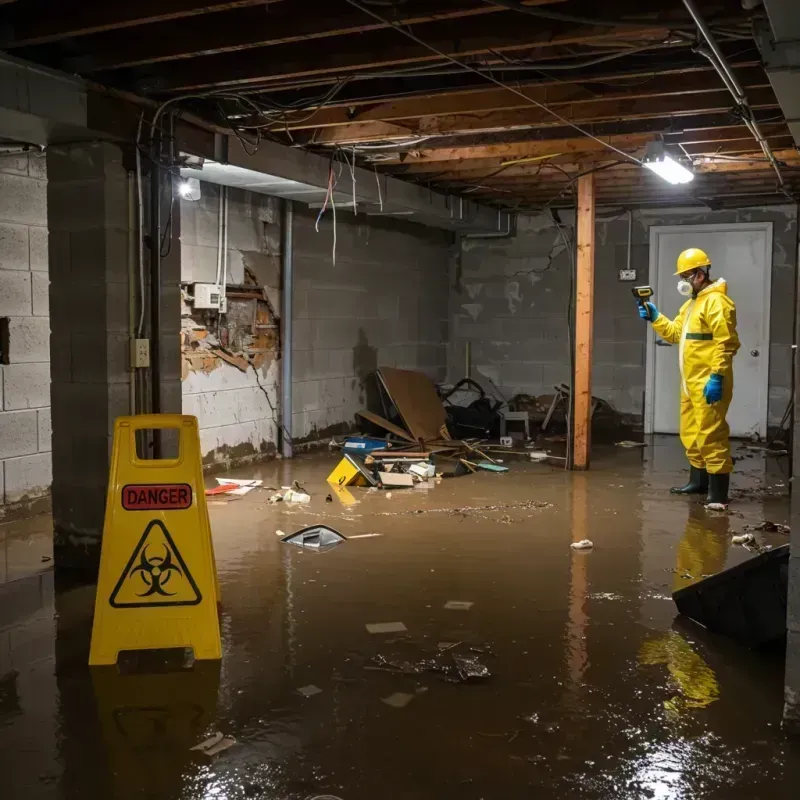 Flooded Basement Electrical Hazard in Crystal Lake, IL Property